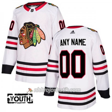 Barn Ishockey Chicago Blackhawks Tröja med eget tryck Adidas 2017-2018 Vit Authentic